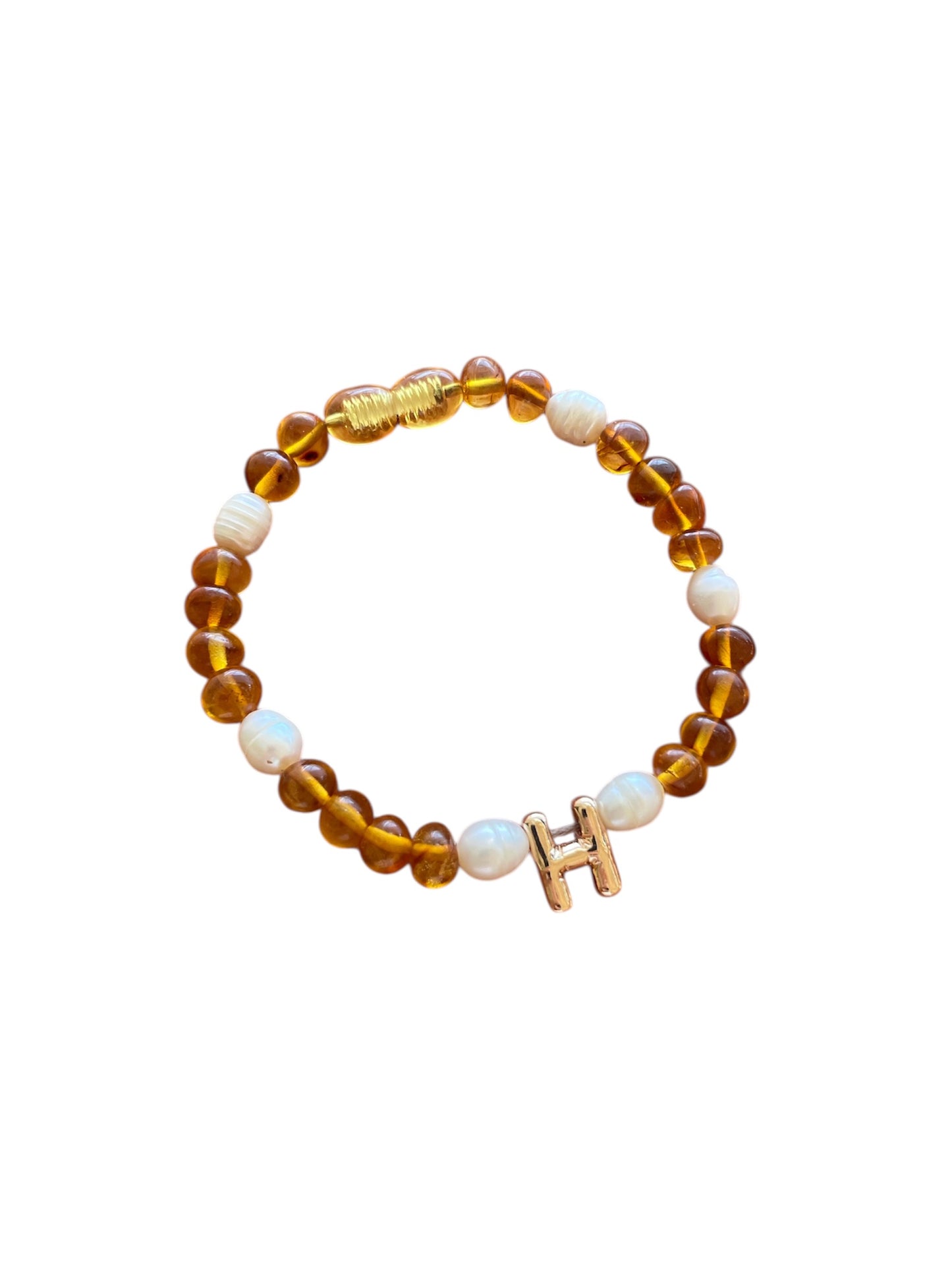 Adult Bracelets - Baltic Amber / Rose Quartz