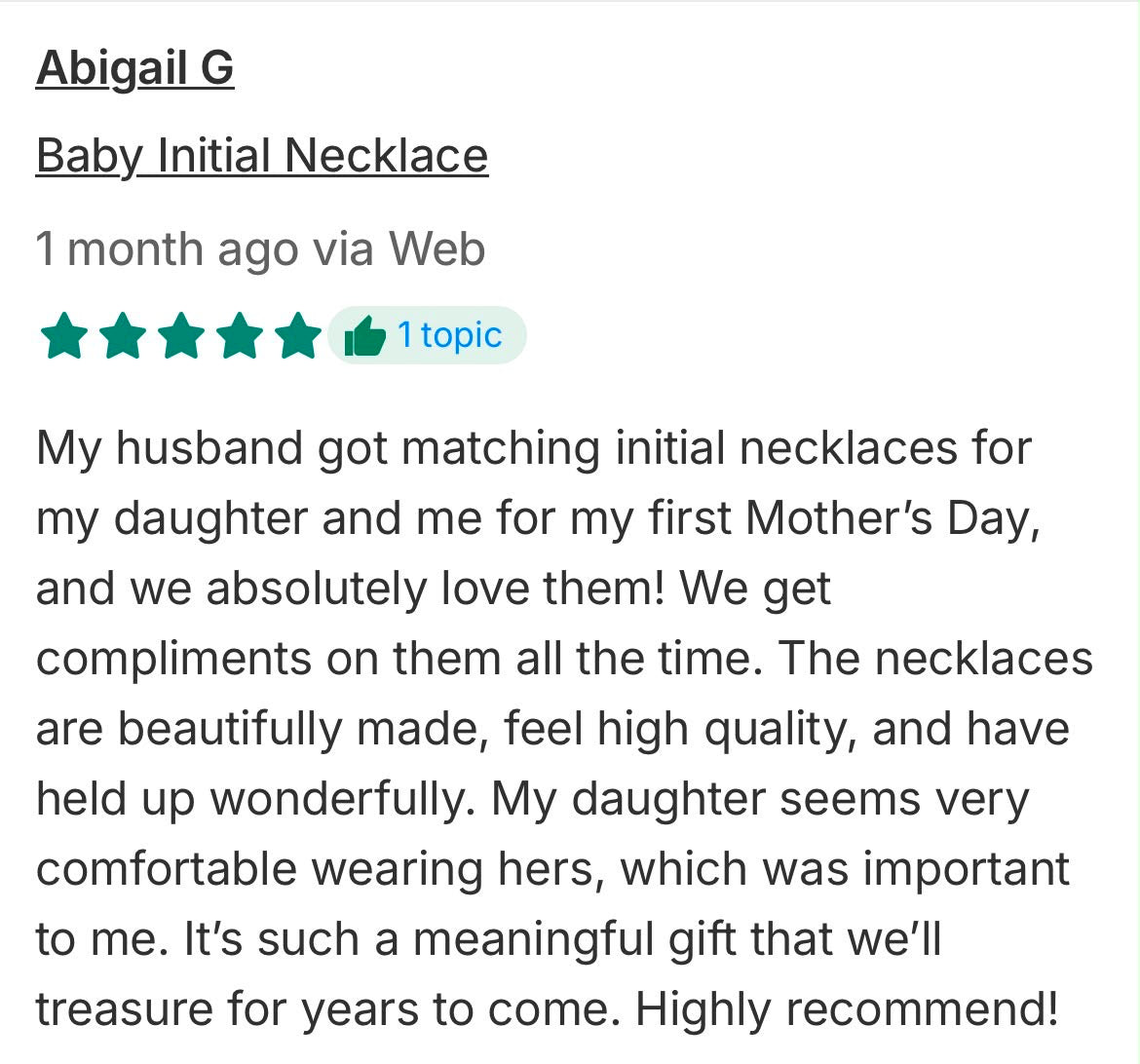 Customer love review